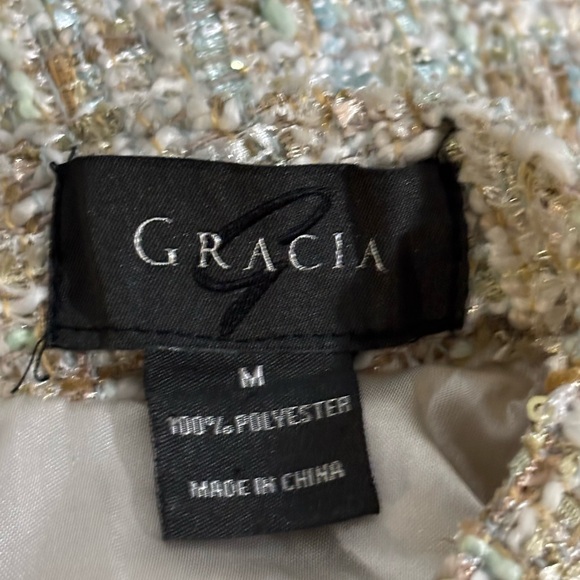 Gracia Metallic Tweed Sleeveless Dress, size Medium - Picture 4 of 9